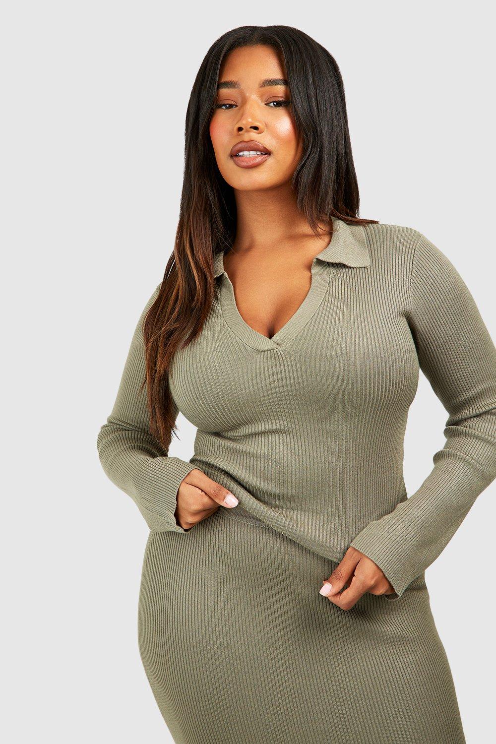 Plus size store knit skirt sets